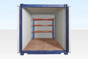 Adjustable, Heavy Duty Three Tier Racking for Rear of Container